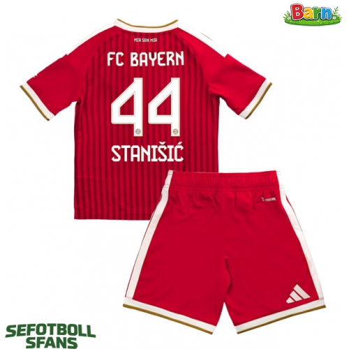 Bayern Munich Josip Stanisic #44 Hemmaställ Barn 2026-27 Kortärmad (+ Korta byxor)